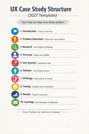 How to Create a UX Case Study in 2027 (Step-by-Step Guide for Beginners & Designers)